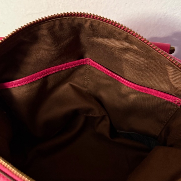 Lauren by Ralph Lauren Fuschia Pink Leather Satchel RARE HTF - Picture 15 of 16